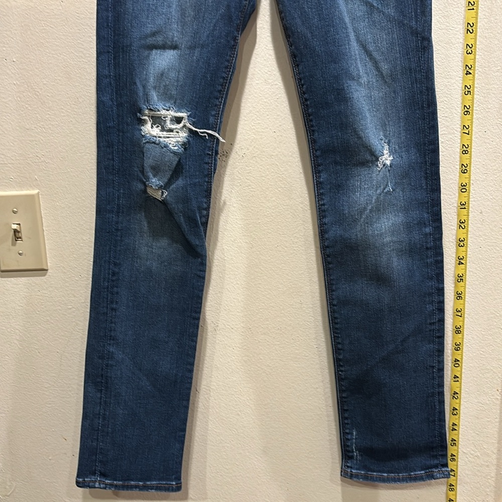 Express Dark Blue Ripped Jeans - Picture 2 of 6